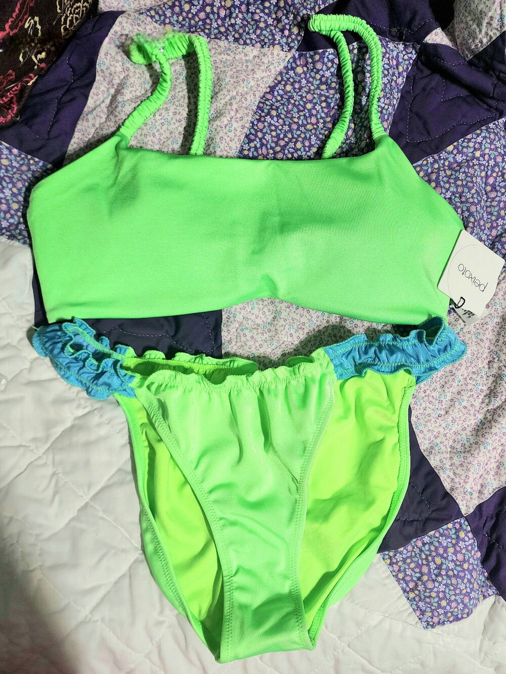 **NWT** Neon Green Peixoto Amore Bikini Set X-Large